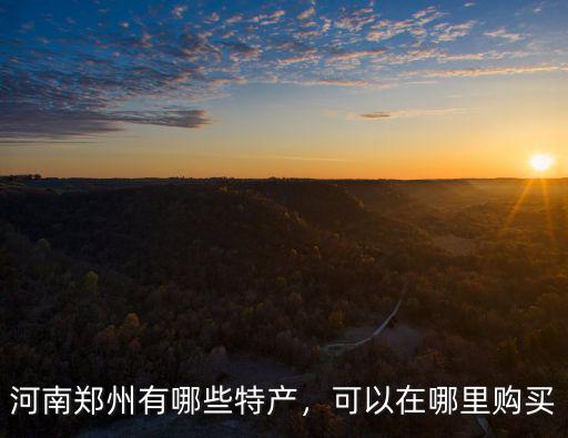 河南鄭州有哪些特產，可以在哪里購買