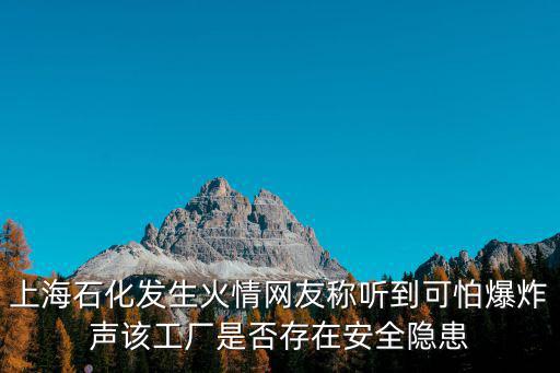 上海石化發生火情網友稱聽到可怕爆炸聲該工廠是否存在安全隱患