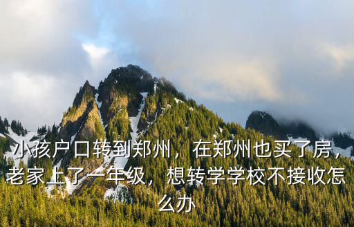 小孩戶口轉到鄭州，在鄭州也買了房，老家上了一年級，想轉學學校不接收怎么辦