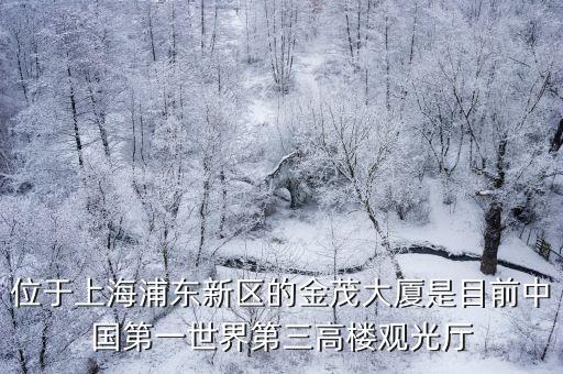 位于上海浦東新區的金茂大廈是目前中國第一世界第三高樓觀光廳