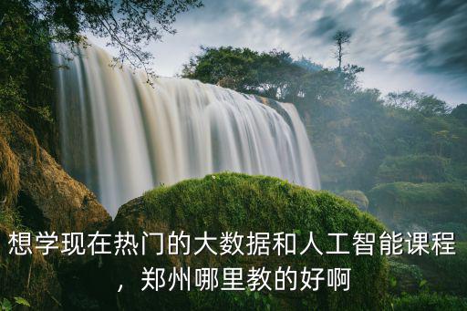 想學現在熱門的大數據和人工智能課程，鄭州哪里教的好啊