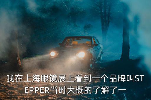 我在上海眼鏡展上看到一個(gè)品牌叫STEPPER當(dāng)時(shí)大概的了解了一