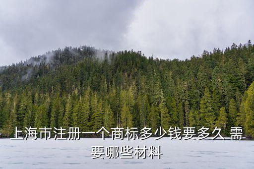 上海商標(biāo)注冊，上海市注冊一個商標(biāo)多少錢要多久 需要哪些材料