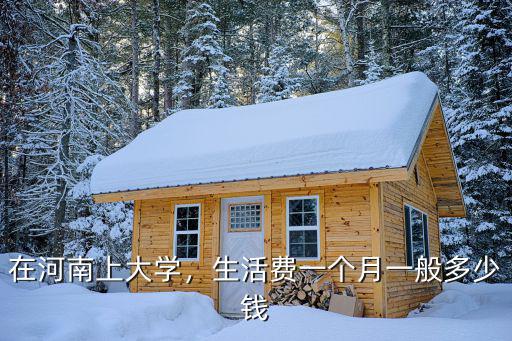 在河南上大學，生活費一個月一般多少錢