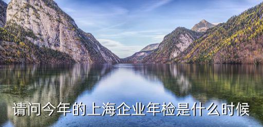 請問今年的上海企業(yè)年檢是什么時候