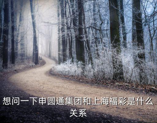 想問一下申圓通集團和上海福彩是什么關(guān)系