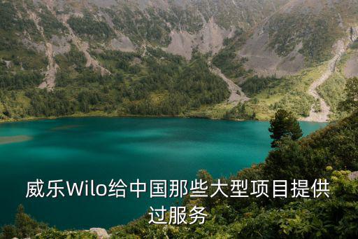 威樂Wilo給中國那些大型項目提供過服務