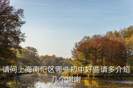 請問上海南匯區哪些初中好些請多介紹幾個謝謝