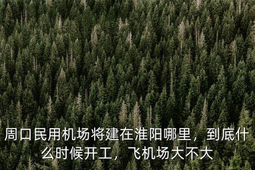 周口民用機場將建在淮陽哪里，到底什么時候開工，飛機場大不大