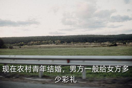 現在農村青年結婚，男方一般給女方多少彩禮