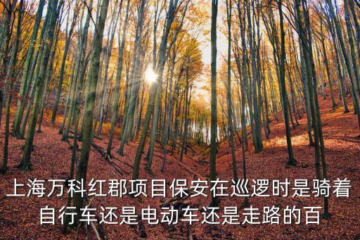 上海萬科紅郡項目保安在巡邏時是騎著自行車還是電動車還是走路的百
