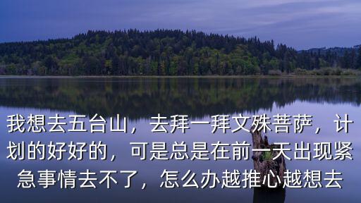 我想去五臺山，去拜一拜文殊菩薩，計劃的好好的，可是總是在前一天出現緊急事情去不了，怎么辦越推心越想去