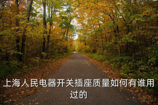 上海人民電器開關插座質量如何有誰用過的
