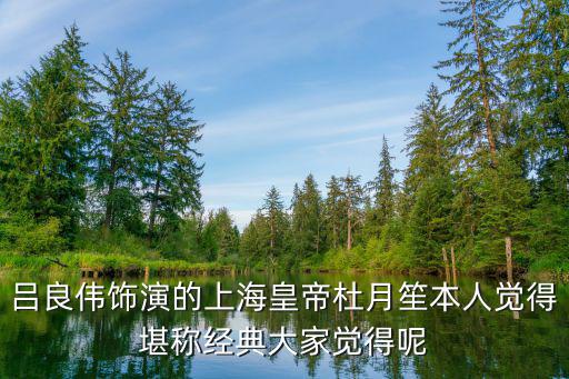 呂良偉飾演的上?；实鄱旁麦媳救擞X得堪稱經典大家覺得呢