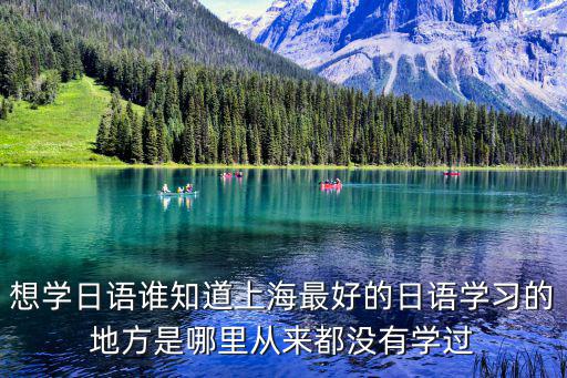 想學(xué)日語誰知道上海最好的日語學(xué)習(xí)的地方是哪里從來都沒有學(xué)過