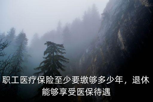 職工醫療保險至少要繳夠多少年，退休能夠享受醫保待遇