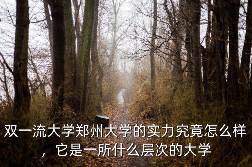雙一流大學(xué)鄭州大學(xué)的實(shí)力究竟怎么樣，它是一所什么層次的大學(xué)