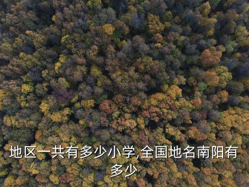 南陽地區(qū)一共有多少小學(xué),全國地名南陽有多少