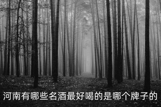 河南有哪些名酒最好喝的是哪個牌子的