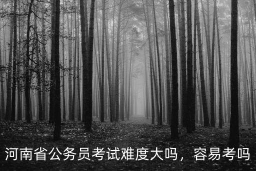 河南省公務員考試難度大嗎，容易考嗎