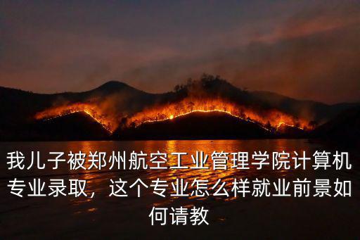 我兒子被鄭州航空工業管理學院計算機專業錄取，這個專業怎么樣就業前景如何請教