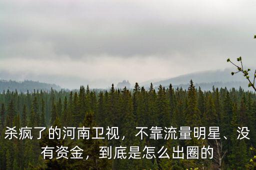 殺瘋了的河南衛視，不靠流量明星、沒有資金，到底是怎么出圈的