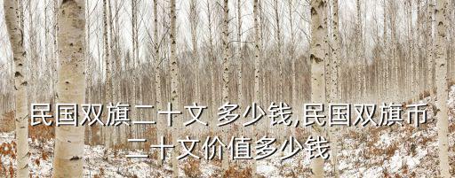 河南民國雙旗二十文 多少錢,民國雙旗幣二十文價值多少錢