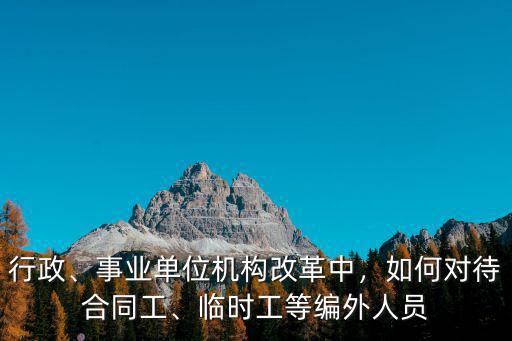 河南省事業(yè)單位機(jī)構(gòu)改革編外人員怎么安排,事業(yè)單位機(jī)構(gòu)改革中