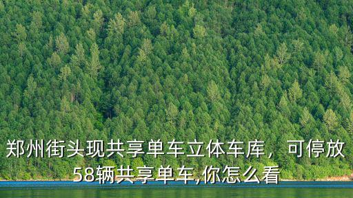 鄭州街頭現(xiàn)共享單車立體車庫，可停放58輛共享單車,你怎么看