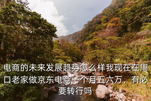 電商的未來發展趨勢怎么樣我現在在周口老家做京東電商一個月五六萬，有必要轉行嗎
