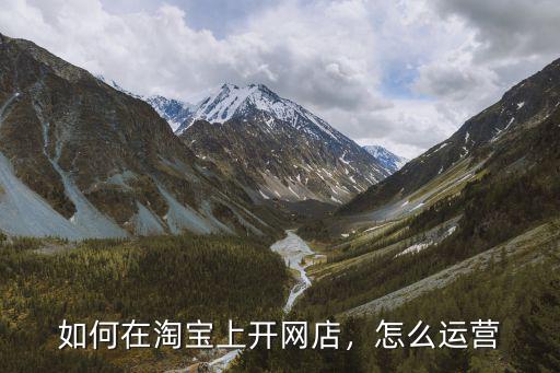 如何在淘寶上開網店，怎么運營