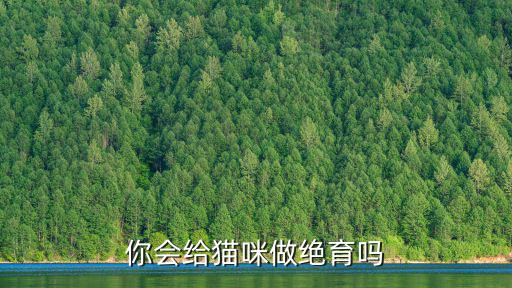 你會給貓咪做絕育嗎