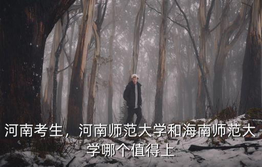 河南考生，河南師范大學和海南師范大學哪個值得上