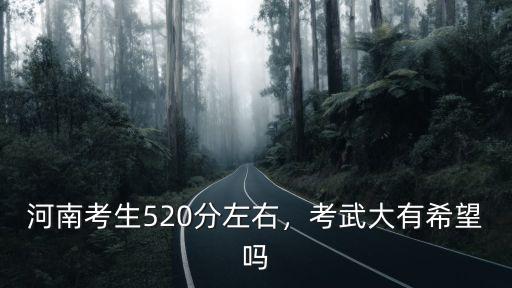 河南考生520分左右，考武大有希望嗎