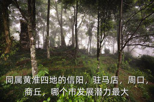 同屬黃淮四地的信陽，駐馬店，周口，商丘，哪個市發(fā)展?jié)摿ψ畲? class=
