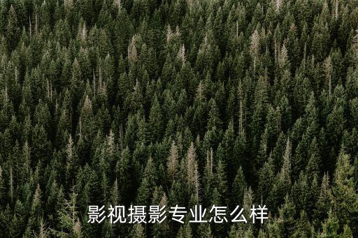 影視攝影專業(yè)怎么樣