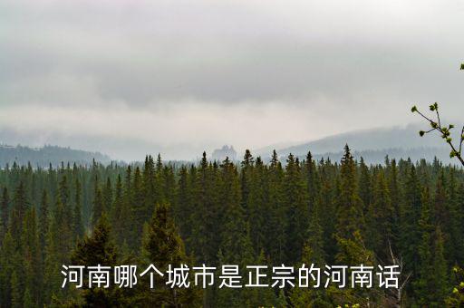 河南哪個城市是正宗的河南話