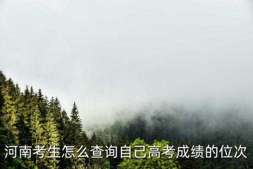 河南考生怎么查詢自己高考成績的位次