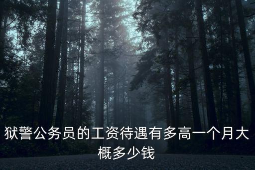 獄警公務(wù)員的工資待遇有多高一個(gè)月大概多少錢