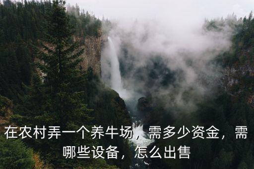 在農村弄一個養牛場，需多少資金，需哪些設備，怎么出售