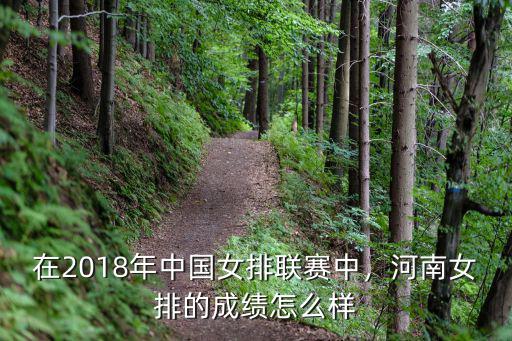 在2018年中國女排聯賽中，河南女排的成績怎么樣