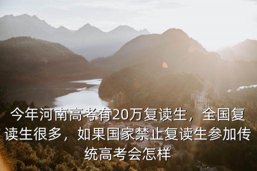 2020河南省高考復讀有多少人,今年河南高考有20萬復讀生