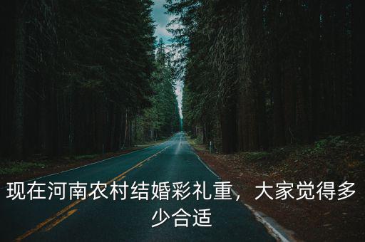 現(xiàn)在河南農(nóng)村結(jié)婚彩禮重，大家覺得多少合適