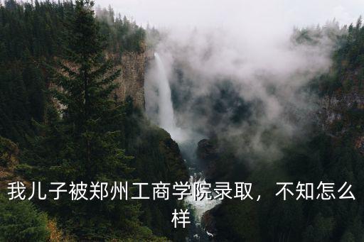 我兒子被鄭州工商學院錄取，不知怎么樣