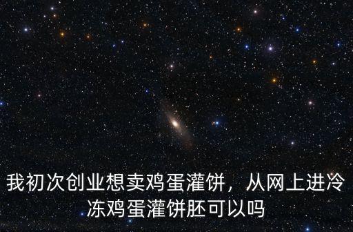我初次創業想賣雞蛋灌餅，從網上進冷凍雞蛋灌餅胚可以嗎