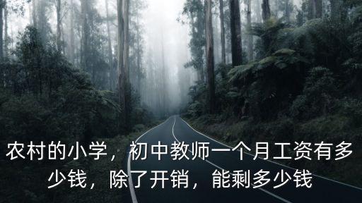 農村的小學，初中教師一個月工資有多少錢，除了開銷，能剩多少錢