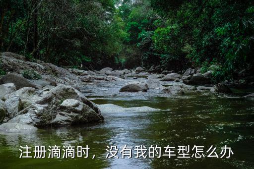 注冊滴滴時，沒有我的車型怎么辦