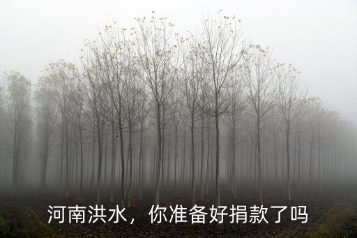 河南洪水，你準備好捐款了嗎