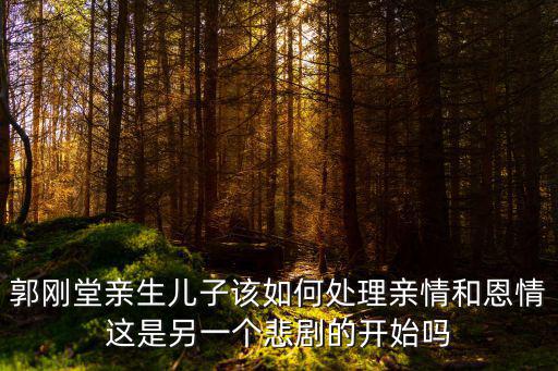 郭剛堂親生兒子該如何處理親情和恩情這是另一個悲劇的開始嗎