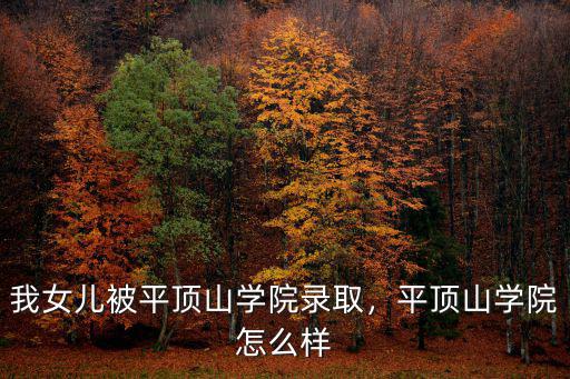 我女兒被平頂山學院錄取，平頂山學院怎么樣